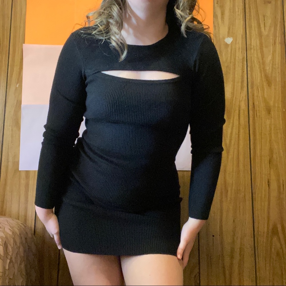 Torn by Ronny Kobo mini black dress